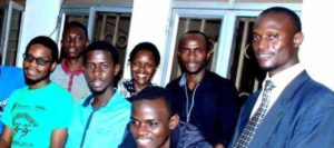 Mukalele Rogers (extreme right) poses with interns he was supervising at ITPlus Solutions Limited, August 2016